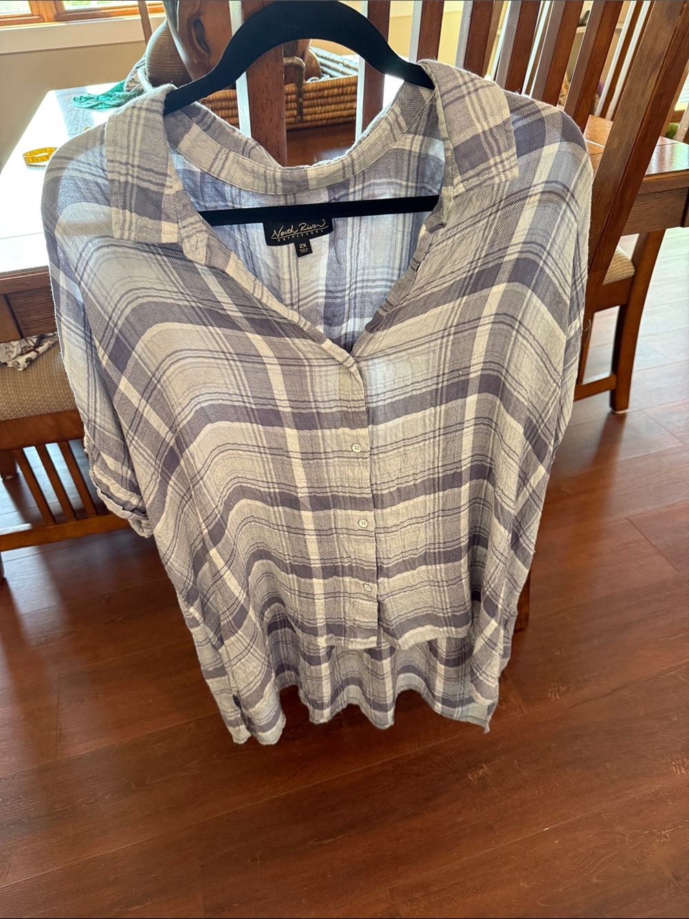 North RiverBlue Plaid Button-Down Shirt